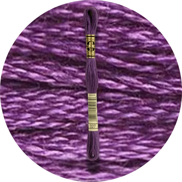 DMC Mouliné Spécial 25 Broderigarn, Ensfarvet, Blå/Lilla nuancer